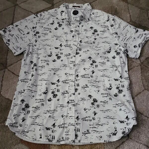 Denim & Flower button up tee